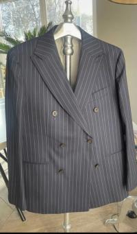 Suitsupply garnitur z cienkiej wełny w paski soho r 54