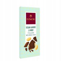 Domori czekolada ciemna z migdałami i miodem 75g