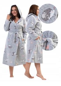 Женский флисовый халат с капюшоном, длинный, с завязками, теплый, хороший, Vienetta