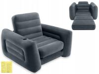 Fotel Dmuchany Materac Jednoosobowy Łóżko Intex 2W1 MODEL 2025