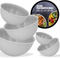 Набор кухонных мисок пластиковые миски 5шт круглая чаша