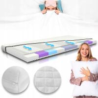 Materac FOAM+ 140x200x15 cm H3/H4 dwustronny średnio twardy 9 stref