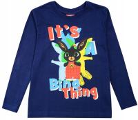 Блузка футболка кролик Bing темно-синий 116 E909D