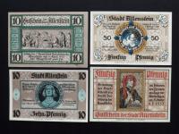 Prusy Wschodnie , Olsztyn-Allenstein 1.IV.1921 notgeld 3 x UNC i 1 x UNC-