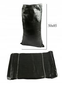 Worki na EKOGROSZEK WĘGIEL ZBOŻE PIASEK GRUZ 50X85 30 kg 50szt CZARNE SZYTE