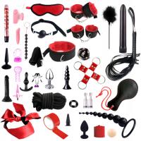 Набор БДСМ самый большой 35 элементов жгут наручники ошейник эротические гаджеты