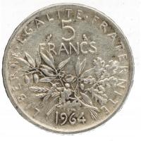 Francja - 5 francs - 1964 rok