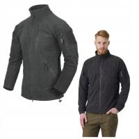 MĘSKA BLUZA ROZPINANA POLAR CIEPŁA LEKKA HELIKON ALPHA TACTICAL SZARA M