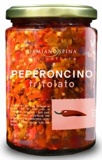 Peperoncino в оливковом итальянском Trifolato 330g Damiano Spina Premium острый