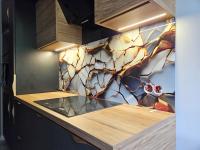 Стеклянные панели для кухни decory UV графика на стекле, lacobel сборка Краков