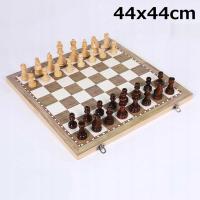 Styl 44X44 cm NewDesig drewniane szachy Backgammon