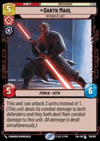 Star Wars Unlimited Darth Maul, Revenge At Last