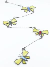 Zawieszka witrażowa ZÓŁTE MOTYLE II