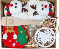 Box Prezent Piękny Zestaw Świąteczny Pantofle z Futerkiem Kapcie *38-39*