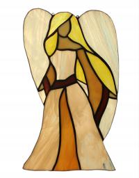 Женщина ангел витраж подарок для нее бежевый