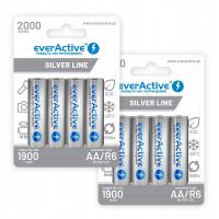 8 x R6/AA everActive 2000 mAh Ni-MH ready to use 1,2V 1.2V silver line