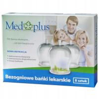 Вакуумные стеклянные пузырьки без косточек 8 шт. Med Plus