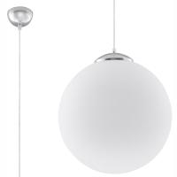 Lampa wisząca UGO 30 chrom SOLLUX LIGHTING, biały, chrom