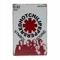 Tablica Ozdobna Blacha Red Hot Chilli Peppers 20x30 cm Retro Vintage