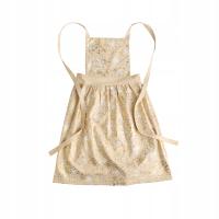 ŚWIĄTECZNY FARTUCH kuchenny ELEGANCKI fartuszek beżowo złoty home&you SNOWF