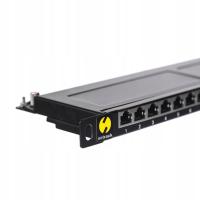 Patch panel Netrack 104-12 czarny 24 porty kat. 5e