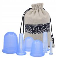 Китайские банки-набор 7шт китайских банок для массажа лица-синий