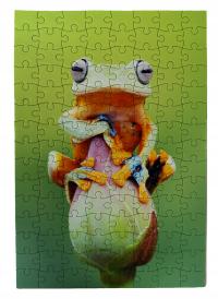 PUZZLE układanka z żabą ŻABA ŻABKA 120 elementów 20x30 cm UKŁADANIE