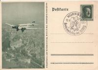 TRZECIA RZESZA -postkart -ZJAZD NSDAP -NORYMBERGA-1937 rok -ozdobny stempel