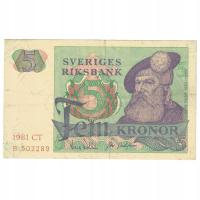 Banknot, Szwecja, 10 Kronor, 1981, KM:52e, EF(40-4