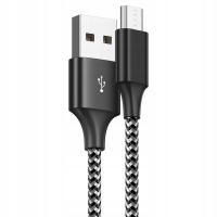 Outlet AVIWIS Kabel USB - Micro USB długość 3 m nylonowy pleciony kabel