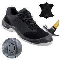 Рабочая обувь для отдыха Specto спортивная кожаная черная с металлическим носком OHS