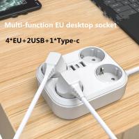 do ścienne UE z 4 gniazdami AC i 3 portami USB 5V