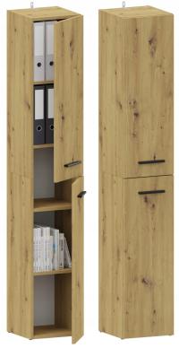 Книжный шкаф BODO DUAL R30 2D ARTISAN, офисный шкаф, шкаф для одежды