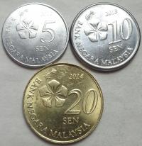 МАЛАЙЗИЯ-МОНЕТЫ - 2012 / 2018 - КОМПЛЕКТ