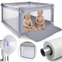 Детский манеж складной 120x120 см сухой бассейн детская игровая площадка серый