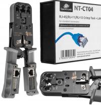 ZACISKARKA DO KABLI ZŁĄCZY RJ45/RJ12/RJ11 Z TESTEREM LAN NT-CT04 PRECYZYJNA