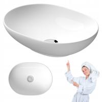 Раковина столешница овальная CERSANIT SAVIO 50 x 38 см белый глянец