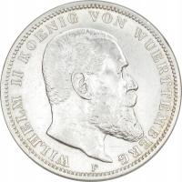 11.db.WIRTEMBERGIA, WILHELM II, 3 MARKI 1910 F