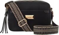 Стильная Женская Сумка Monnari, Сумка-Мессенджер На Ремне, Черная Маленькая Сумка
