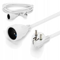 Przedłużacz ogrodowy, pojedynczy Montis 1,5 m 1 szt. gniazd biały