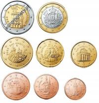 KMS komplet zestaw euro 1c-2e San Marino 2011 luzem