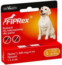 Fiprex L 300mg/4ml krople na pchły i kleszcze dla psa DUŻE PSY 4 ml
