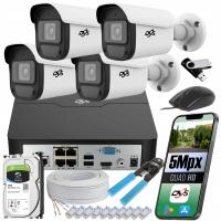 Zestaw kamer do monitoringu DVS 4 kamery IP PoE 8 Mpx 1 TB