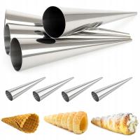 FOREMKI RURKI DO CIASTEK RUREK Z KREMEM ROŻKI STOŻKI KSZTAŁTKI 12 CM 10 SZT