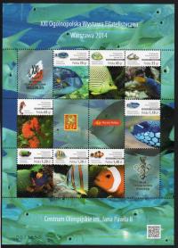 2014 Blok 269 ** XXI OWF Warszawa ryby akwariowe przywieszki zobacz opis