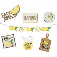 Wood Lemon Style wielowarstwowa taca Decor 7 sztuk/zestaw Mini rustykalna d