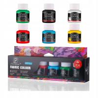 Набор краски 6x25ml для ткани джинсы хлопок белье одежда