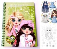 Wycinanki kolorowanki Lalki - zielone FRESH / Fresh