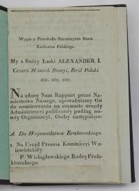 Nominacja na urzędy w Królestwie Polskim 1816 r.