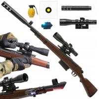 СНАЙПЕРСКАЯ ВИНТОВКА ПИСТОЛЕТ ДЛЯ ПЛАСТИКОВЫХ ШАРИКОВ С ЛАЗЕРНЫМ ПРИЦЕЛОМ БЕСПЛАТНО